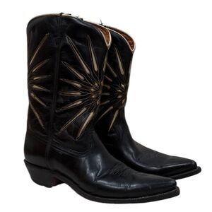 VTG ACME Starburst Inlay Cowgirl Boots Sz 7 G Western Retro 50s 60s Cowboy Rodeo
